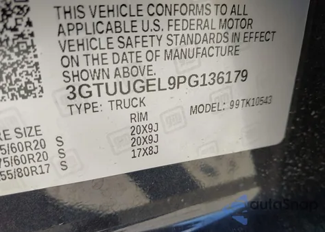 2023 GMC Sierra 1500 4Wd Short Box Denali из США, поврежденный, VIN 3GTUUGEL9PG136179